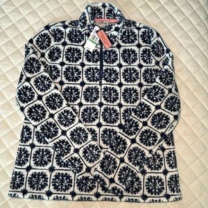 NWT Vineyard Vines 1/4 Zip Teddy Fleece Island Tile
